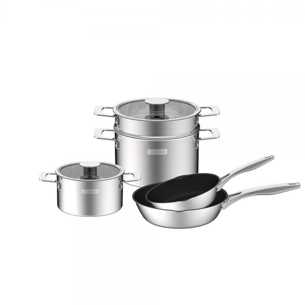 Bộ nồi Inox liền khối Elmich Hera EL-8134IN size 18, nồi hấp 22 chảo 20, chảo 26cm Bộ nồi Inox liền khối Elmich Hera EL-8134IN size 18, nồi hấp 22 chảo 20, chảo 26cm