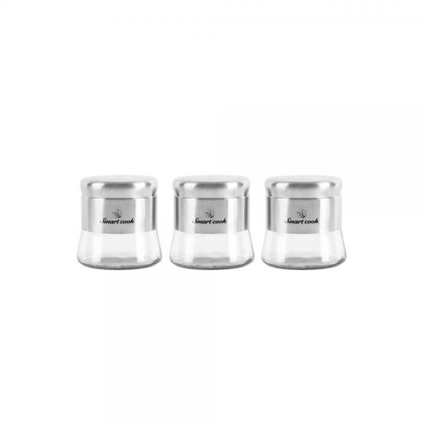 Bộ hộp đựng gia vị thủy tinh 3 món Smartcook SM-8402 Bộ hộp đựng gia vị thủy tinh 3 món Smartcook SM-8402